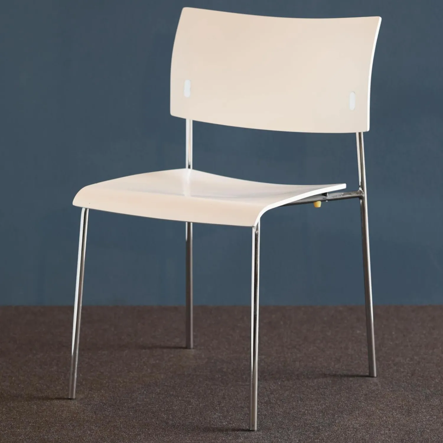 Lampert Richard Einzelstühle|Stapelstuhl Giorgio Weiß Lackiert Gestell Verchromt