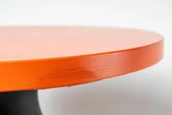 Moooi Beistelltische|Stehtisch Container Table Platte Holz Orange RAL 2004 Fuß Schwarz