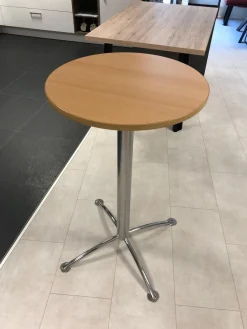 Mayer Beistelltische|Stehtisch Modell 3598+3405 Buche Dekor Gestell Verchromt