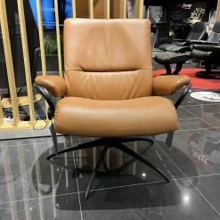 Stressless Relaxsessel|-Sessel Tokyo Leder Noblesse 34 Tigereye Gestell Star 45 Matt Black Low Standard Base