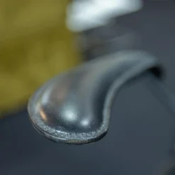 Fritz Hansen Einzelstühle|Stuhl 3207 Serie 7 Sitzschale Vollpolster Bezug Leder Kat. 5 Schwarz Untergestell Stahlrohr Verchromt