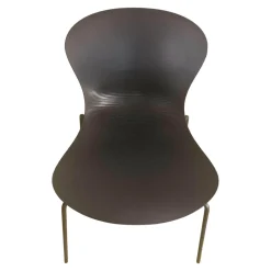 Fritz Hansen Einzelstühle|Stuhl 3107 Serie 7 Stapelbar Schale Kunststoff Lack Schwarz Gestell Stahl Schwarz