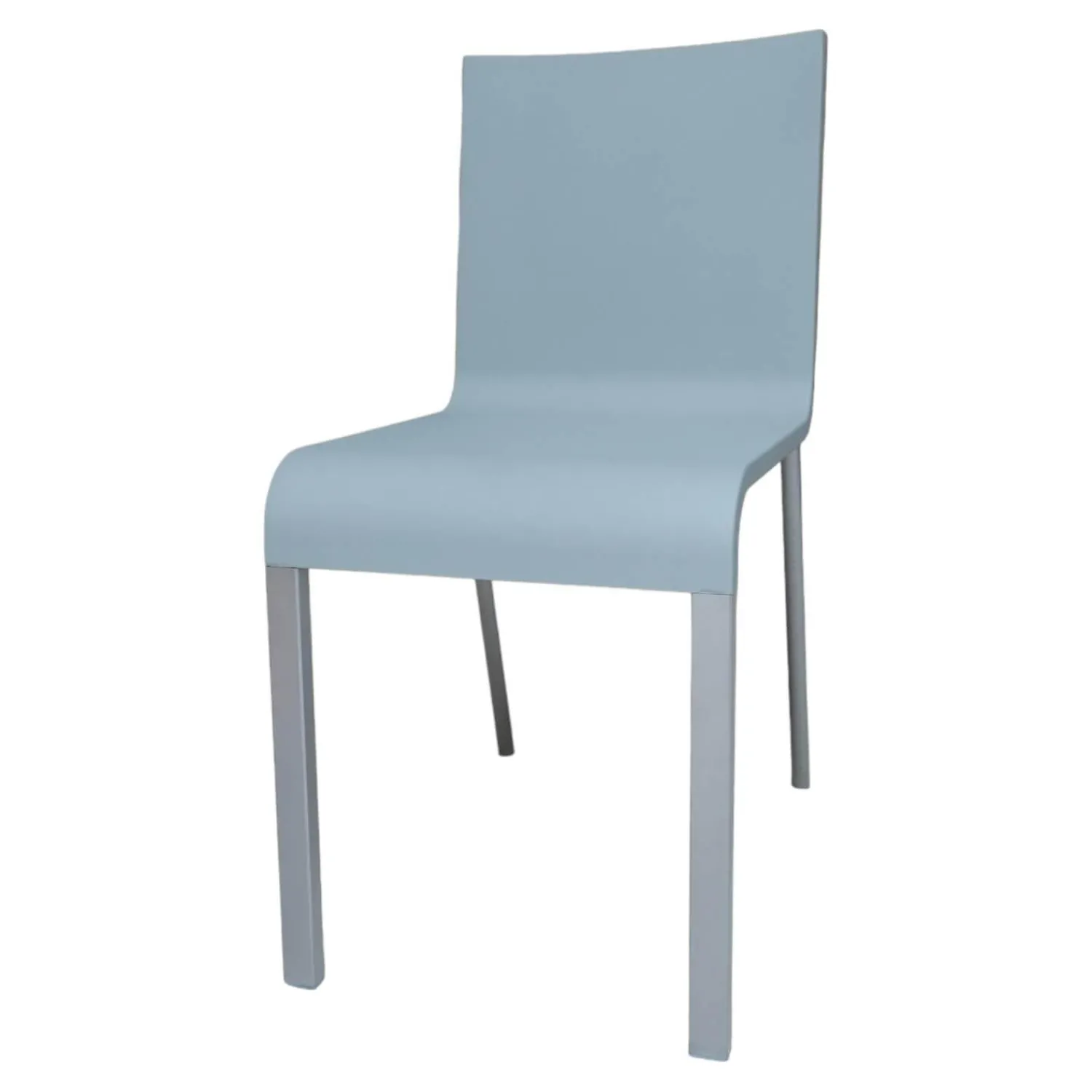 Vitra Einzelstühle|Stuhl 03 Sitzschalenfarbe Hellgrau Untergestell Pulverbeschichtet Silber Glatt