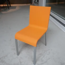 Vitra Einzelstühle|Stuhl 03 Sitzschalenfarbe Mango Untergestell Pulverbeschichtet Silber Glatt