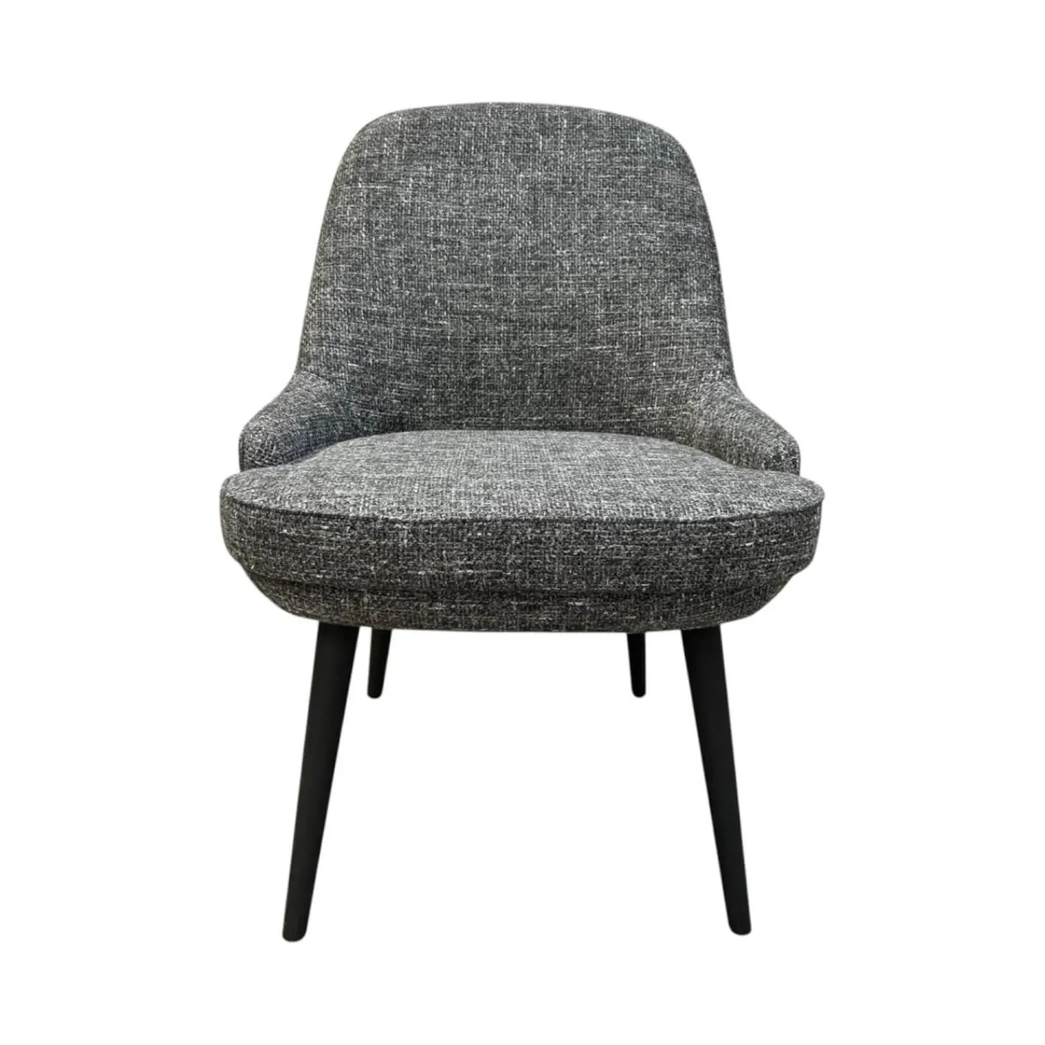 Walter Knoll Einzelstühle|Stuhl 1375 Stoff Weave 7758 Chess Grau Weiß Gestell Eiche Schwarz Geflammt