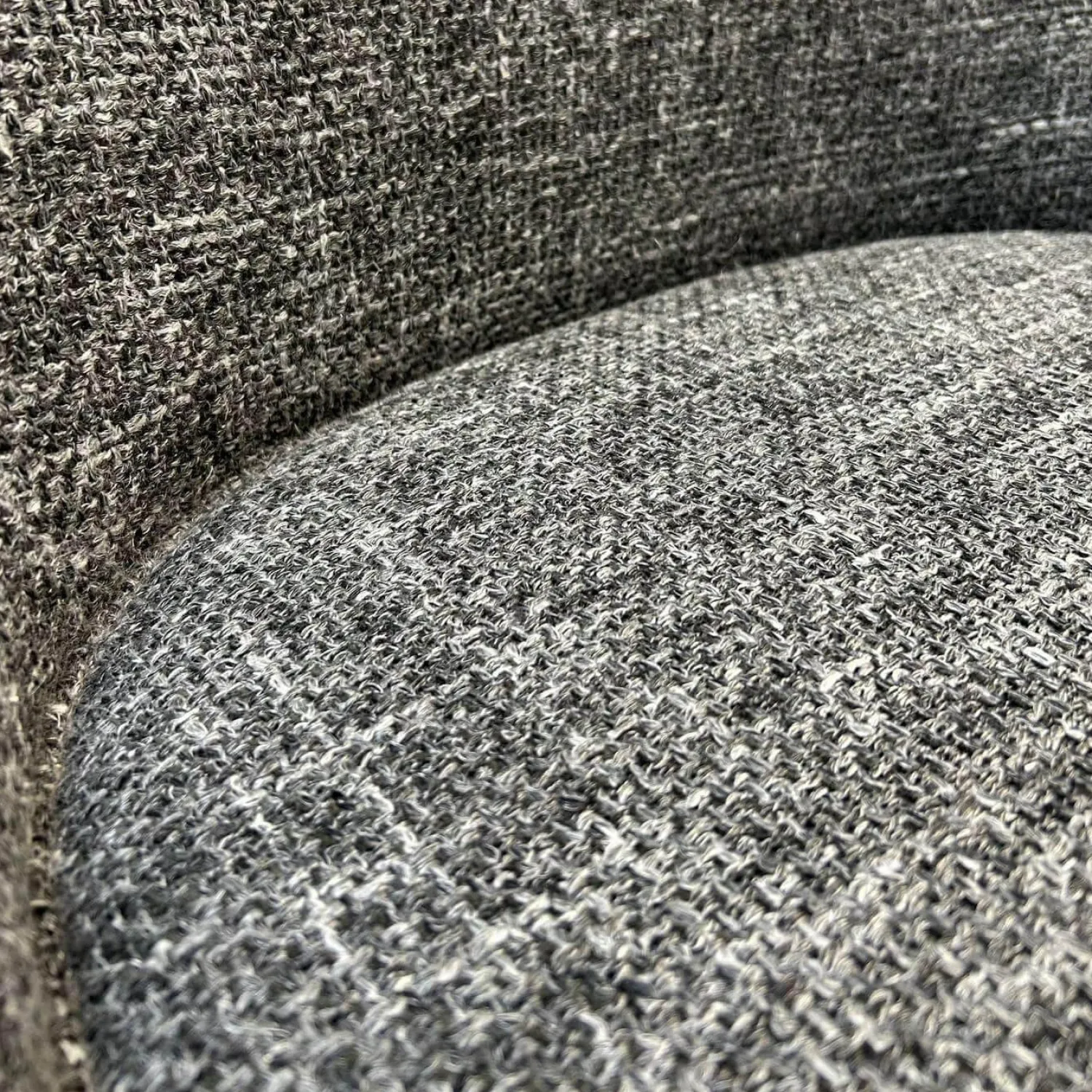 Walter Knoll Einzelstühle|Stuhl 1375 Stoff Weave 7758 Chess Grau Weiß Gestell Eiche Schwarz Geflammt
