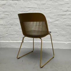 DEDON Gartenstühle|Stuhl Aiir Schale Kunststoff Saffron Braun-Grün ohne Kissen