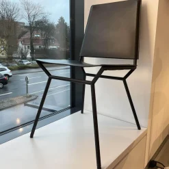 Walter Knoll Einzelstühle|Stuhl Aisuu 1220 Bezug Saddle Black 4 Bein Untergestell Pulverbeschichtet Schwarz