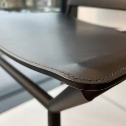 Walter Knoll Einzelstühle|Stuhl Aisuu 1220 Bezug Saddle Black 4 Bein Untergestell Pulverbeschichtet Schwarz