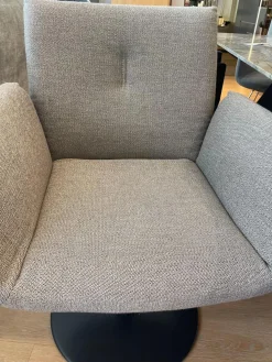 COR Einzelstühle|Stuhl Alvo Stoff 9127 Braun Tellerfuß Schwarz