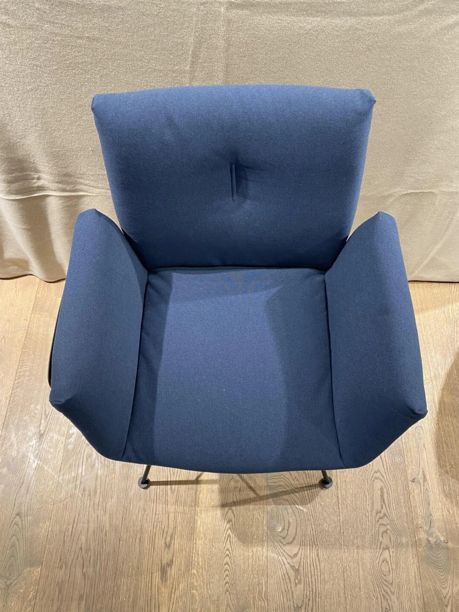 COR Einzelstühle|Stuhl Alvo Stoff 7200 Dunkelblau Gestell M20 Lack Schwarz