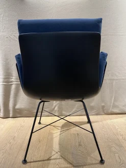 COR Einzelstühle|Stuhl Alvo Stoff 7200 Dunkelblau Gestell M20 Lack Schwarz