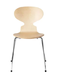 Fritz Hansen Einzelstühle|Stuhl Ameise Ahorn Furniert Gestell Chrom