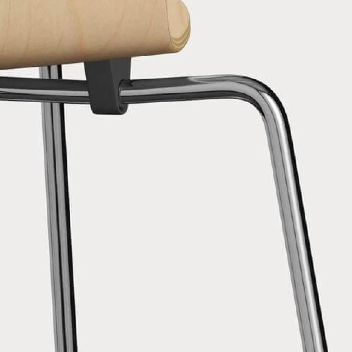 Fritz Hansen Einzelstühle|Stuhl Ameise Ahorn Furniert Gestell Chrom