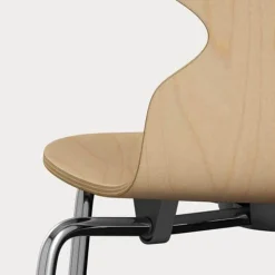 Fritz Hansen Einzelstühle|Stuhl Ameise Ahorn Furniert Gestell Chrom