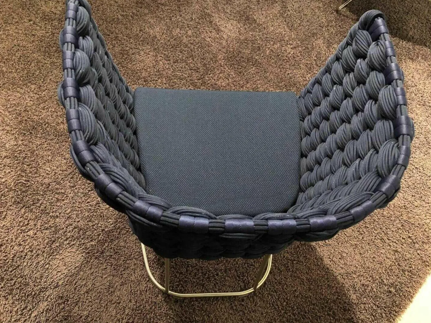 Paola Lenti Gartenstühle|Stuhl Ami Bezug Rope Blau Geflochten Indoor Outdoor