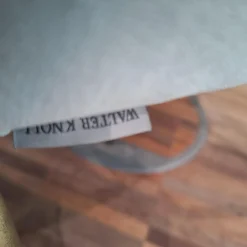 Walter Knoll Einzelstühle|Stuhl Armchair 369 Stoff Harald Jade Grau Gestell Messing