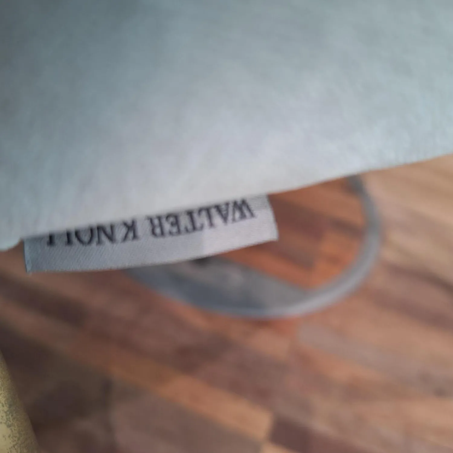 Walter Knoll Einzelstühle|Stuhl Armchair 369 Stoff Harald Jade Grau Gestell Messing