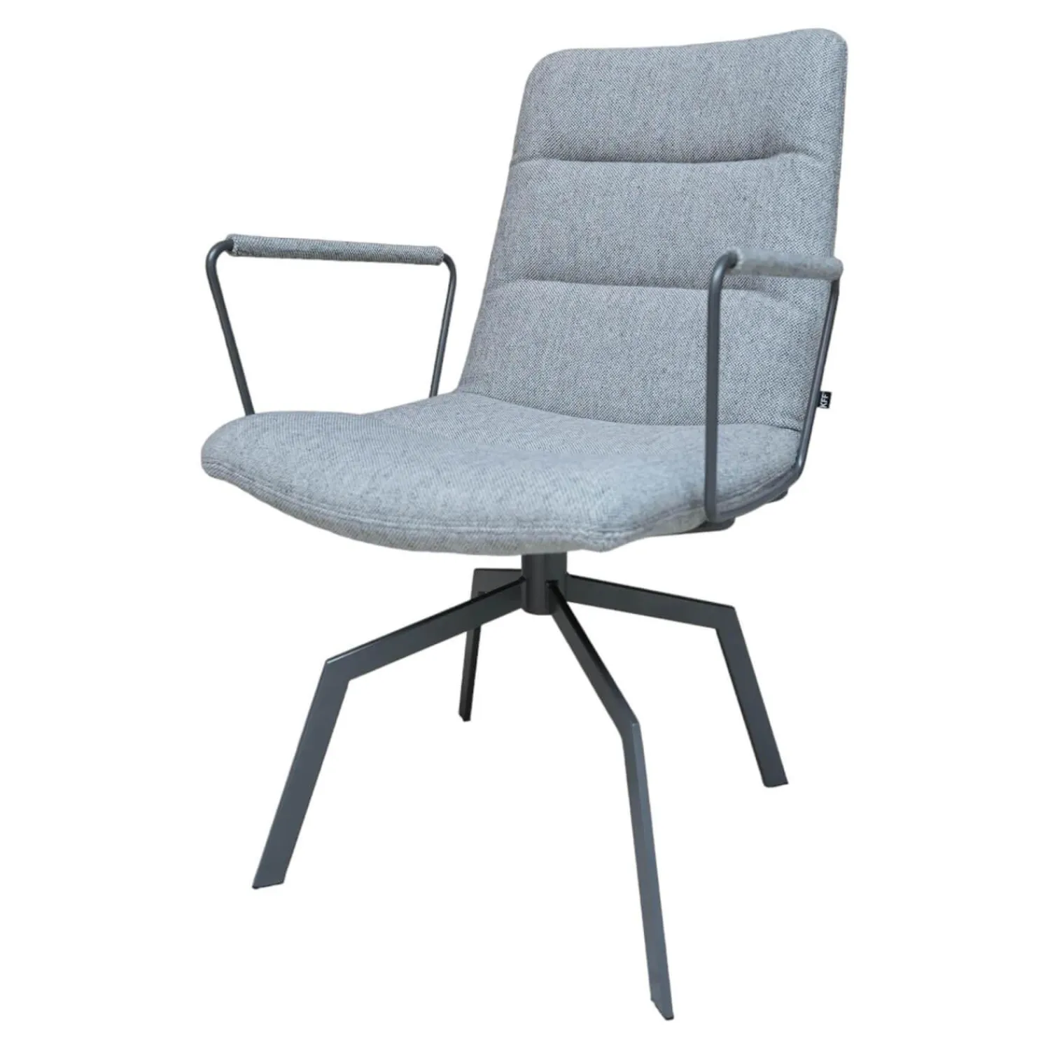 KFF Einzelstühle|Stuhl Arva Light Stoff Hallingdal 116 4-Fuß-Stern-Gestell In Struktur M 15 Eisenblank