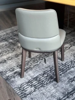 Cattelan Italia Einzelstühle|Stuhl Belinda Softleder 952 Smoke Grau