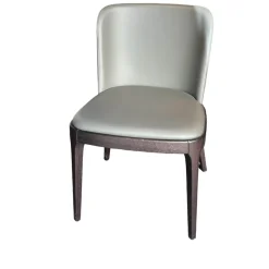 Cattelan Italia Einzelstühle|Stuhl Magda Couture Leder Smoke 952 Grau