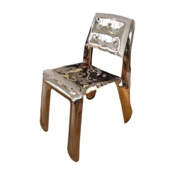 Zieta Einzelstühle|Stuhl Chippensteel Rostfreier Stahl Polished Poliert Silber