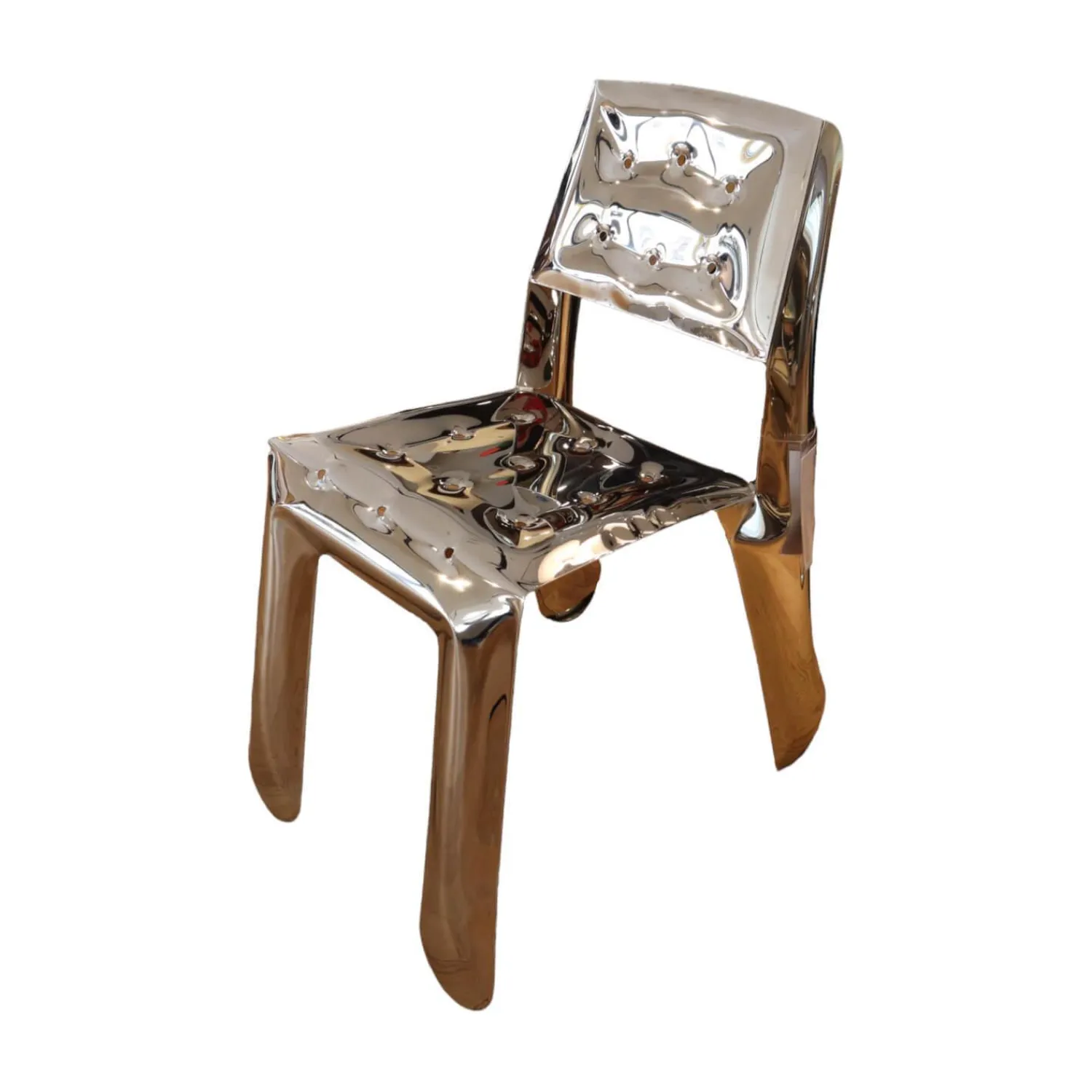 Zieta Einzelstühle|Stuhl Chippensteel Rostfreier Stahl Polished Poliert Silber