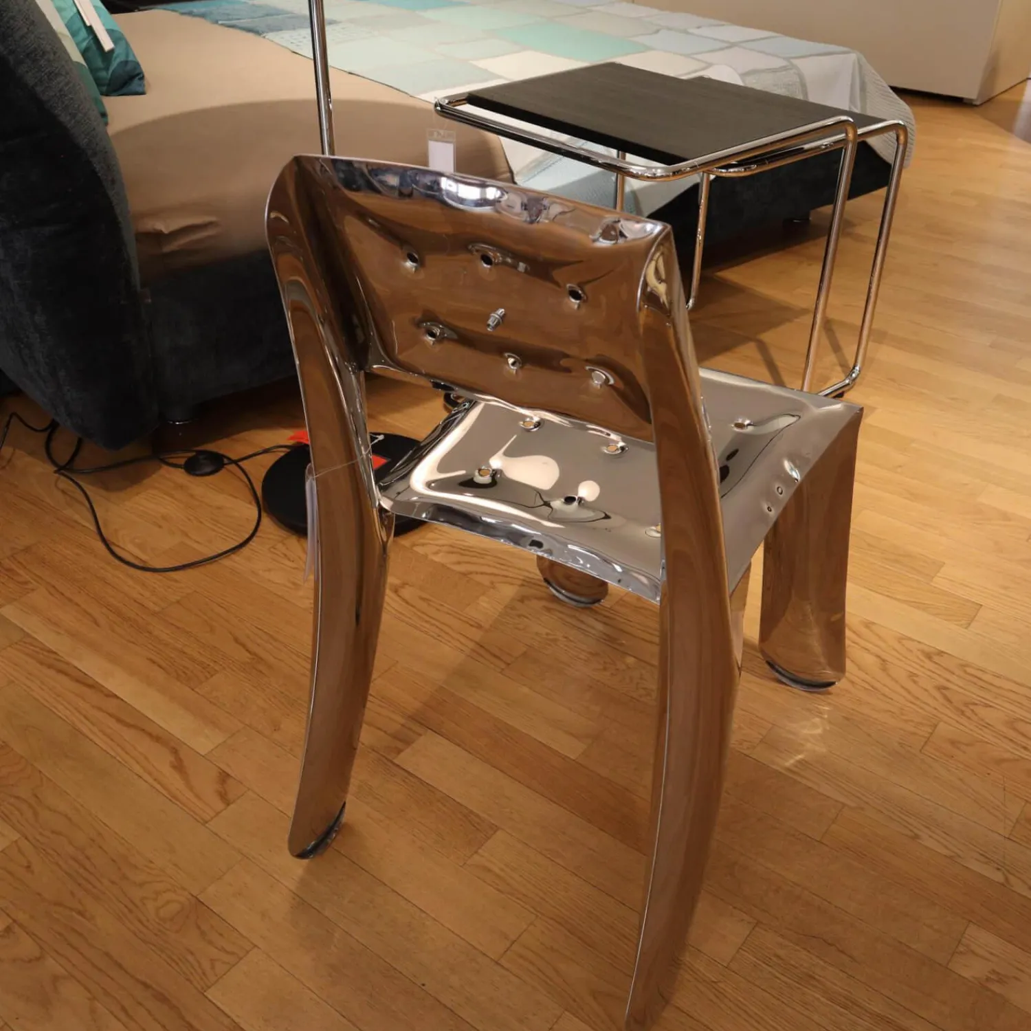 Zieta Einzelstühle|Stuhl Chippensteel Rostfreier Stahl Polished Poliert Silber