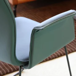 Contur Stuhlsets|Stuhl CO Matrix Bezug Leder Toledo Whale Füße Stahl Schwarz Pulverbeschichtet