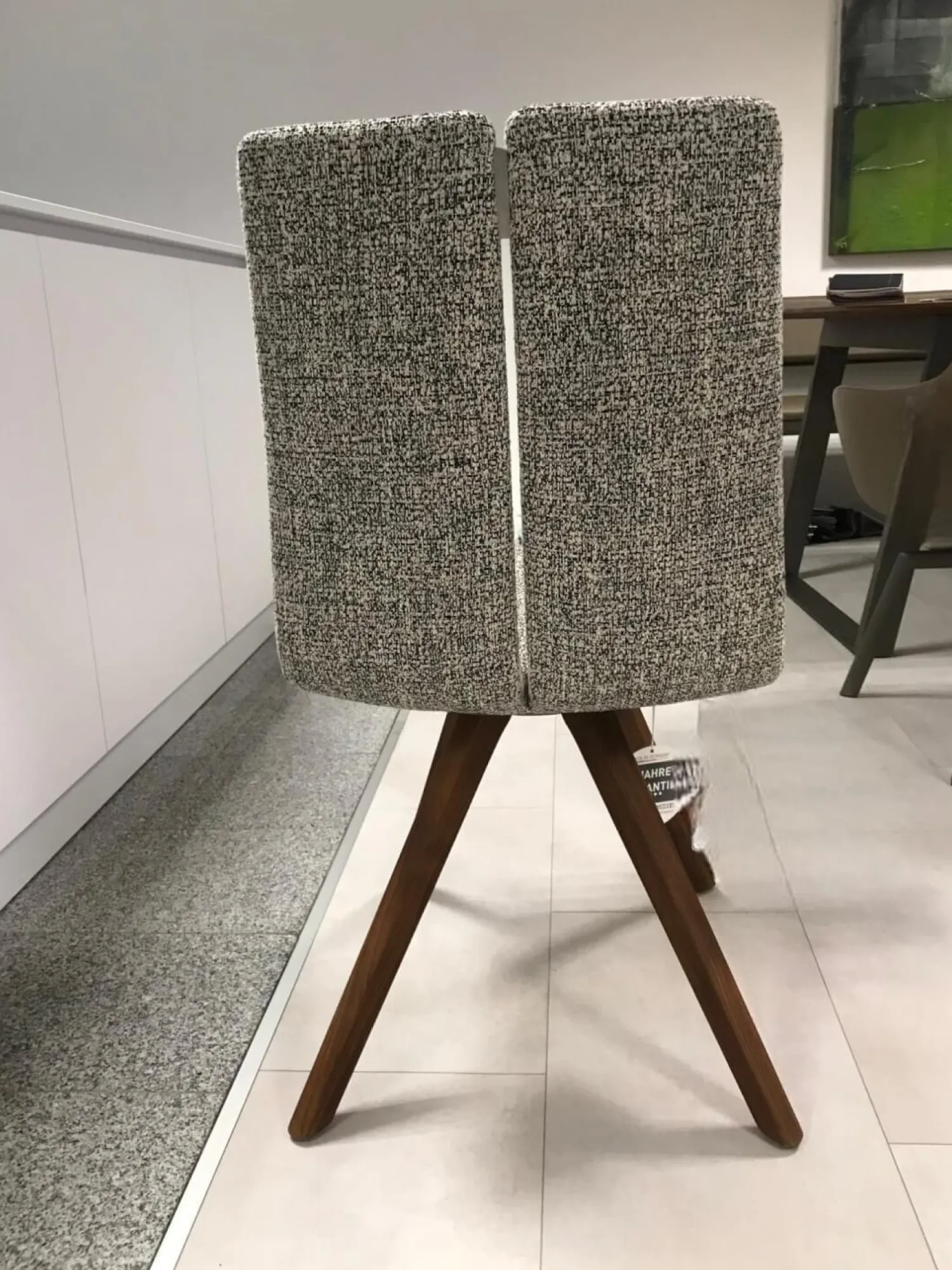 Venjakob Einzelstühle|Stuhl Concert Colin Bezug Stoff Würzburg Anthrazit 4 Fußgestell Nussbaum Massiv Geölt