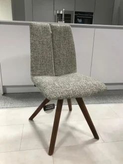 Venjakob Einzelstühle|Stuhl Concert Colin Bezug Stoff Würzburg Anthrazit 4 Fußgestell Nussbaum Massiv Geölt