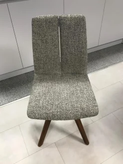 Venjakob Einzelstühle|Stuhl Concert Colin Bezug Stoff Würzburg Anthrazit 4 Fußgestell Nussbaum Massiv Geölt