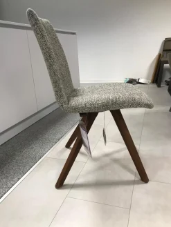 Venjakob Einzelstühle|Stuhl Concert Colin Bezug Stoff Würzburg Anthrazit 4 Fußgestell Nussbaum Massiv Geölt