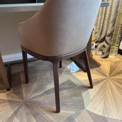 Frag Einzelstühle|Stuhl Doa Leder 1605 Braun Holz Nussbaumfarbig