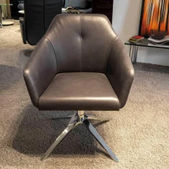 De Sede Einzelstühle|Stuhl DS 279/101 Leder Touch Umbra 02 Braun