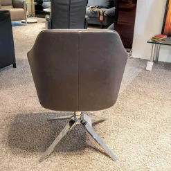 De Sede Einzelstühle|Stuhl DS 279/101 Leder Touch Umbra 02 Braun