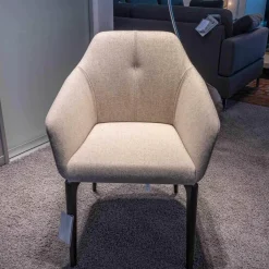 De Sede Einzelstühle|Stuhl DS 279 Stoff Loden Grau Braun Meliert Beine Holz