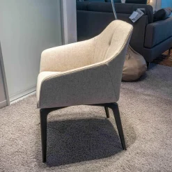 De Sede Einzelstühle|Stuhl DS 279 Stoff Loden Grau Braun Meliert Beine Holz