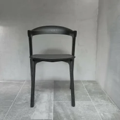 Ethnicraft Einzelstühle|Stuhl Eiche Bok 51491 Schwarz Gebürstetes Massivholz