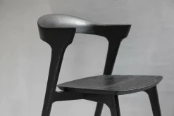 Ethnicraft Einzelstühle|Stuhl Eiche Bok 51491 Schwarz Gebürstetes Massivholz