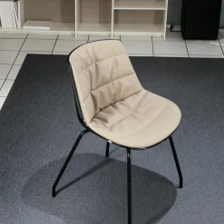 MDF Italia Einzelstühle|Stuhl Flow Chair Gepolstert Bezug Stoff F Londra R304 Farbe 5 Schlamm Gestell S041 Graftitgrau