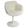 MDF Italia Einzelstühle|Stuhl Flow Chair Mit Armlehnen Bezug Stoff Londra 01 Creme Drehgestell Mit Tellerfuß