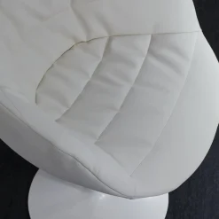 MDF Italia Einzelstühle|Stuhl Flow Chair Mit Armlehnen Bezug Stoff Londra 01 Creme Drehgestell Mit Tellerfuß