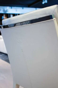 Poltrona Frau Einzelstühle|Stuhl Fritzgerald Bezug Leder Creme