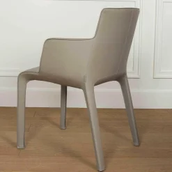 Walter Knoll Einzelstühle|Stuhl Gio Leder Torro Stone mit Armlehnen