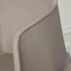 Walter Knoll Einzelstühle|Stuhl Gio Leder Torro Stone mit Armlehnen