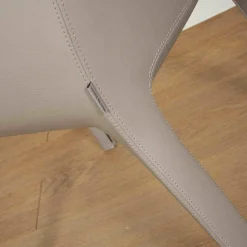 Walter Knoll Einzelstühle|Stuhl Gio Leder Torro Stone mit Armlehnen