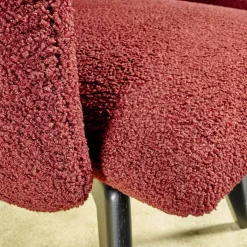 Bielefelder Werkstätten Einzelstühle|Stuhl Heaven Dining XL Stoff Lucie BW1788-111 Rot Holzuntergestell