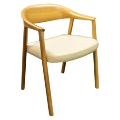 Pedrali Stuhlsets|Einzelstühle|Stuhl Hera Leder PGC Hellgrau Gestell Nussbaum