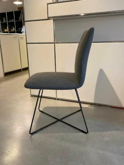 COR Einzelstühle|Stuhl Jalis 531 Stoff 5013 Hellgrau Gestell Schwarz